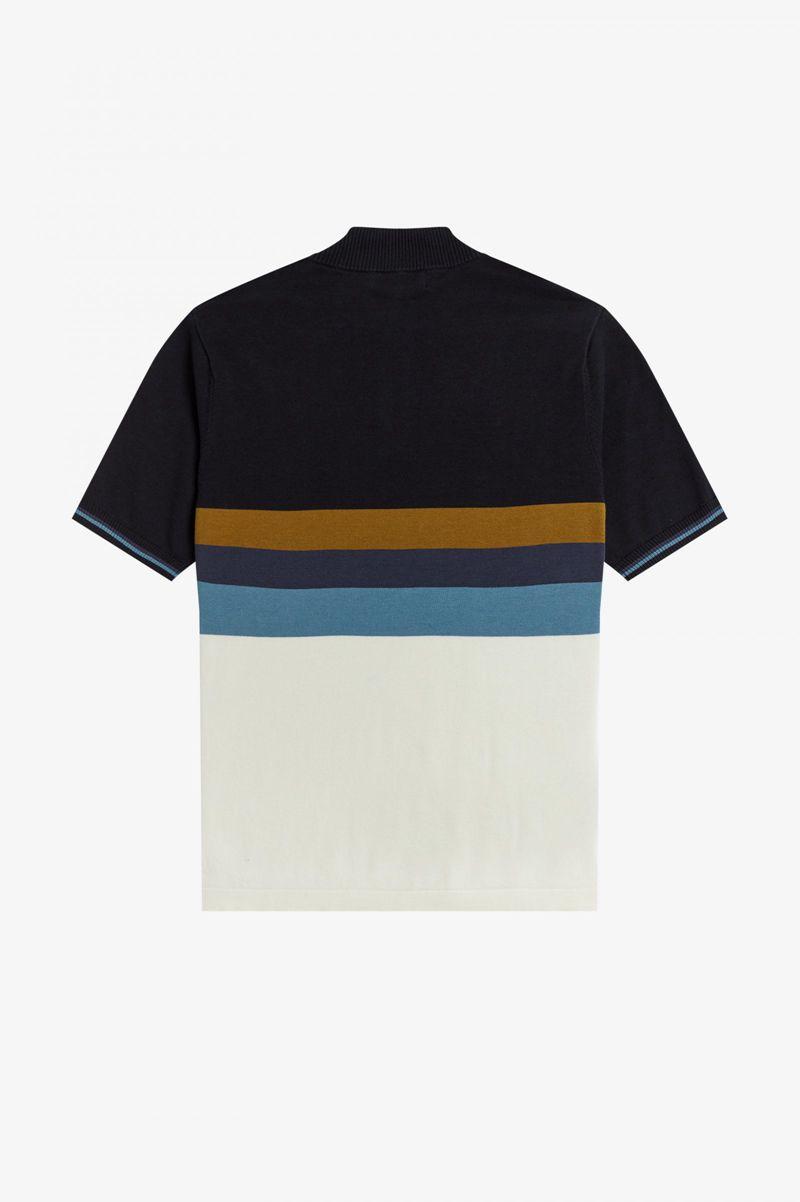 White Fred Perry Funnel Neck Knitted Men's Shirts | PH 1499NWYB